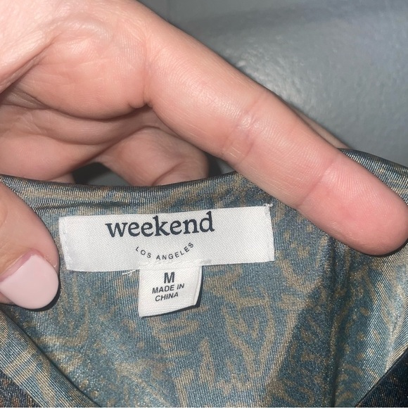 Weekend Los Angeles Royce Midi Leopard Floral Slip Dress Medium Black and Brown - Picture 8 of 10